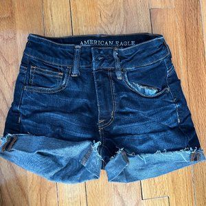 American Eagle Ne(x)t Level High-Waisted Denim Short Short